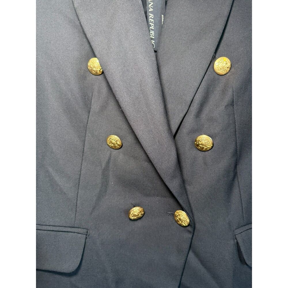 Banana Republic NWT Black Double Breasted Captain Blazer Military Preppy Chic - Picture 3 of 7